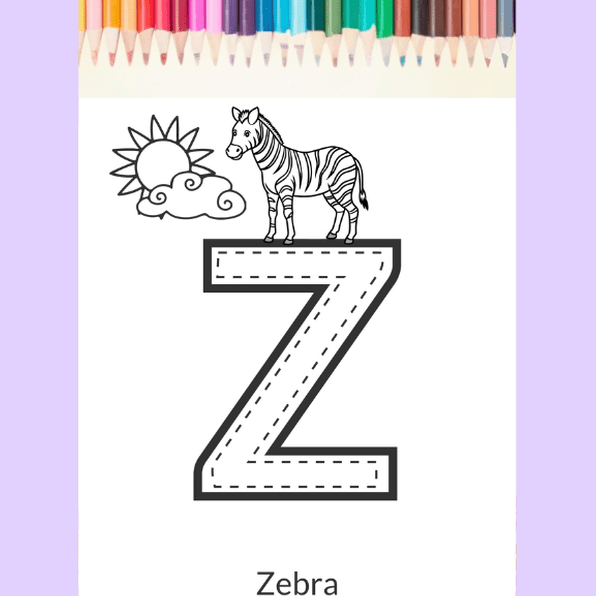 A to Z Alphabet Coloring Pages for Kids – Printable Letter Tracing Worksheets (PDF, PNG, JPG)