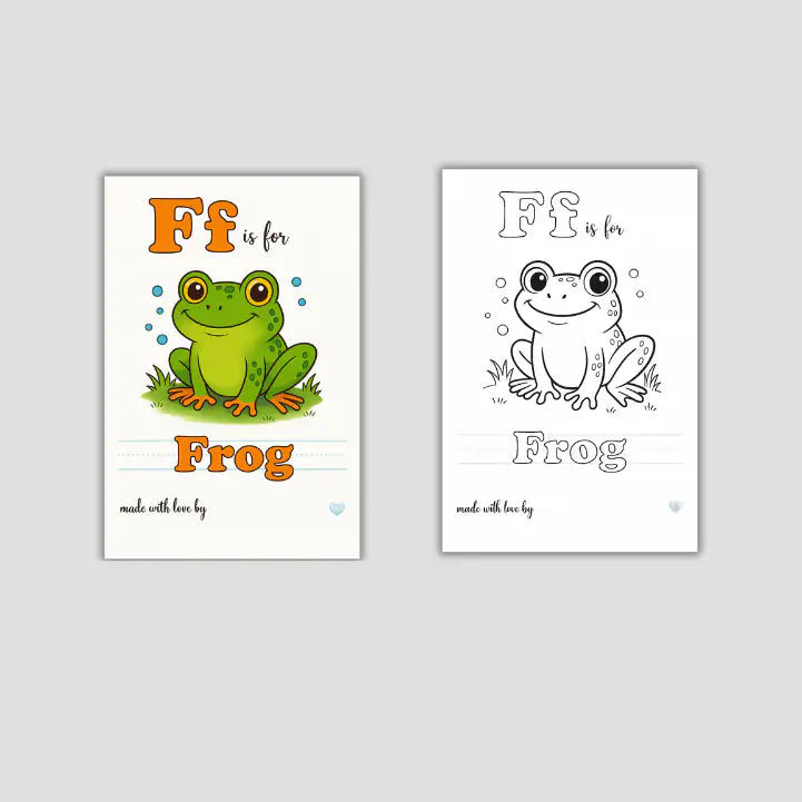 Baby’s First ABC Coloring Pages | Printable Alphabet Book & Baby Shower Gift – Digital Download