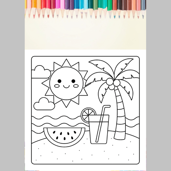 Bold and Easy Summer Coloring Pages for Kids – Fun Printable Activities