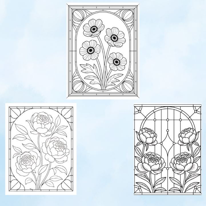 Mandala Stained Glass Coloring Pages for Adults – Printable Designs