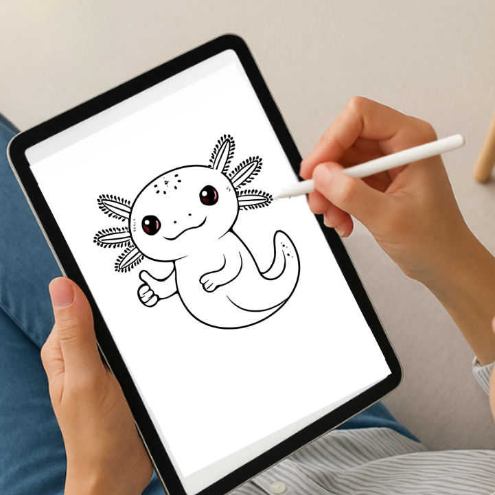 Axolotl Coloring Pages for Kids - 60+ Cute and Fun Designs - Instant Download