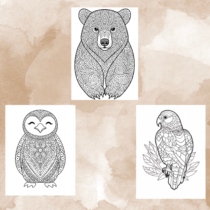 100+ Animal Mandala Coloring Pages for Adults – PDF, PNG & JPG Download
