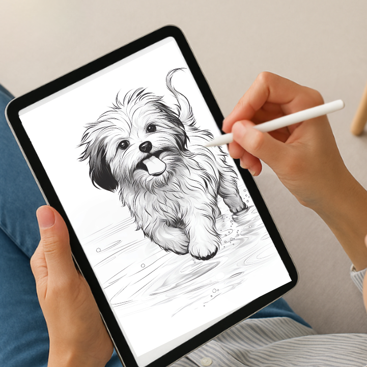 Puppy Coloring Pages – 80+ Printable PDF, PNG, JPG Digital Download for Kids & Adults