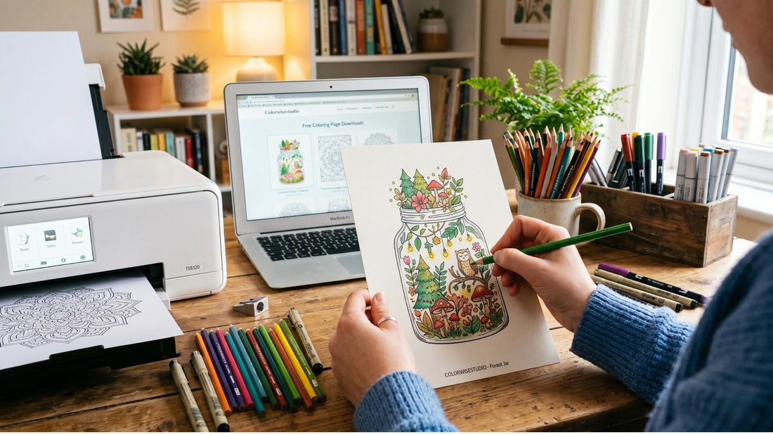 How to print coloring pages at home