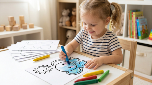 Simple Coloring Pages for Toddlers (Printable PDF)