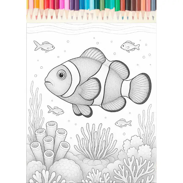 50 Ocean Animal Coloring Pages for Kids and Adults – Instant Download
