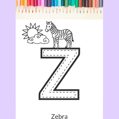 A to Z Alphabet Coloring Pages for Kids – Printable Letter Tracing Worksheets (PDF, PNG, JPG)