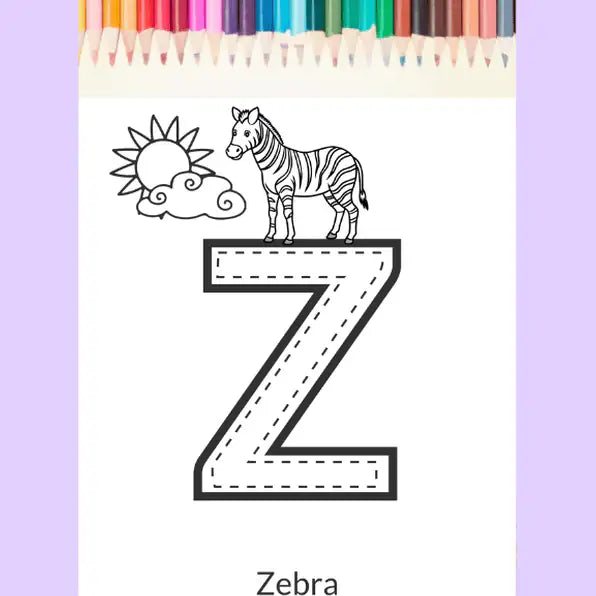 A to Z Alphabet Coloring Pages for Kids – Printable Letter Tracing Worksheets PDF, PNG, JPG
