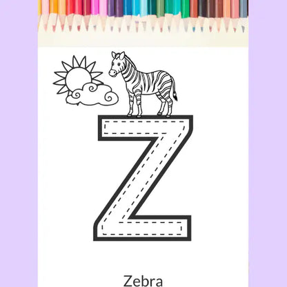 A to Z Alphabet Coloring Pages for Kids – Printable Letter Tracing Worksheets PDF, PNG, JPG