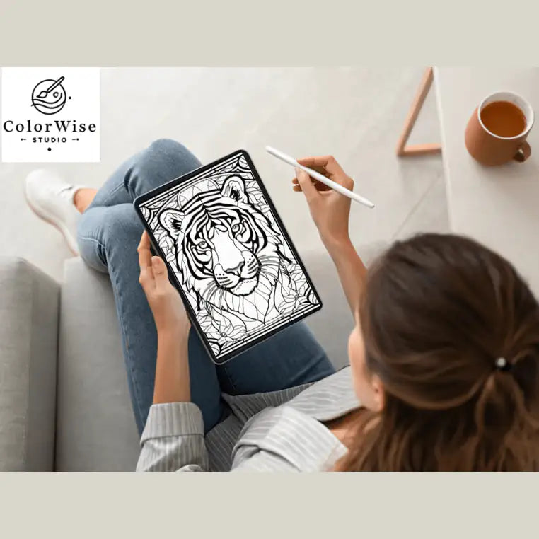 Animals Stained Glass Coloring Pages