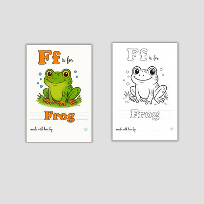 Baby’s First ABC Coloring Pages | Printable Alphabet Book & Baby Shower Gift – Digital Download