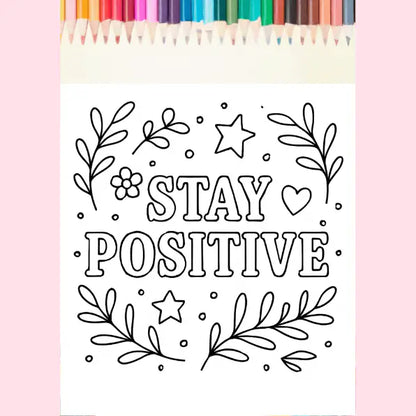 Bold & Easy Motivational Quotes Coloring Pages - Digital Download