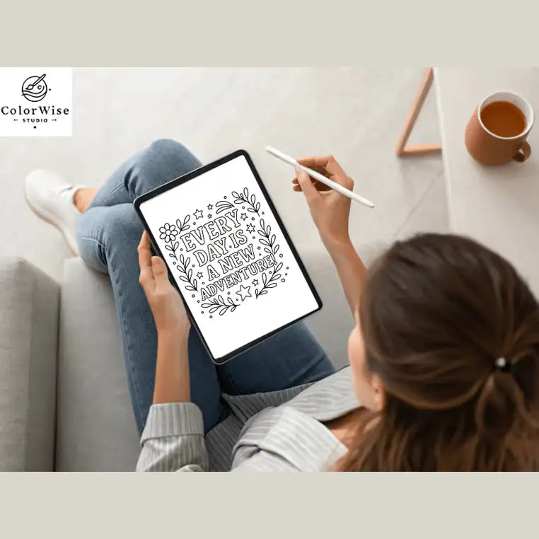 Bold & Easy Motivational Quotes Coloring Pages - Digital Download