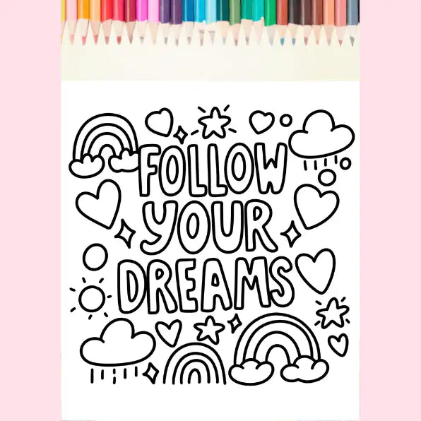 Bold & Easy Motivational Quotes Coloring Pages - Digital Download