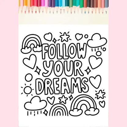 Bold & Easy Motivational Quotes Coloring Pages - Digital Download