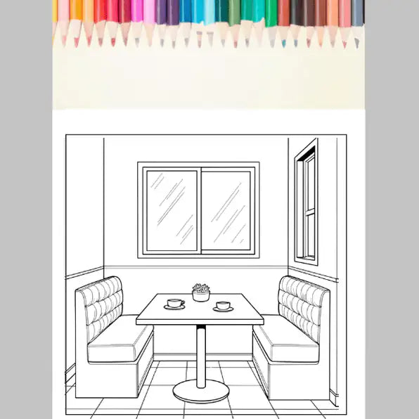 Bold and Easy Little Corner Coloring Pages - Digital Download