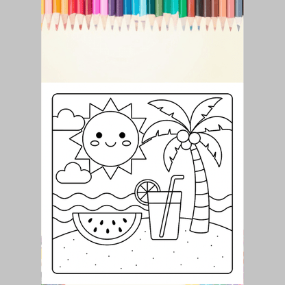 Bold and Easy Summer Coloring Pages for Kids – Fun Printable Activities