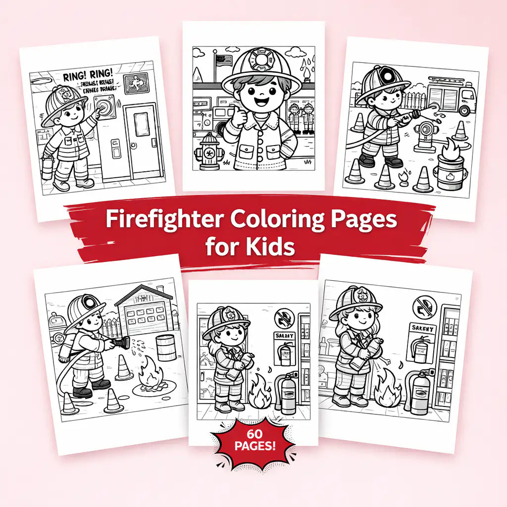 Firefighter Coloring Pages for Kids – 60+ Printable Activity Sheets