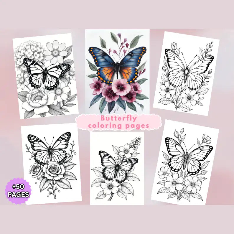 Butterfly Coloring Pages for Adults & Kids – 50+ Designs