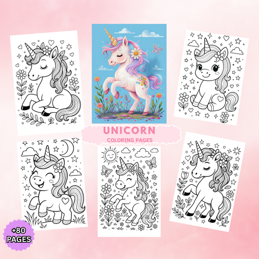 Unicorn Coloring Pages for Kids – 80+ Printable Pages (PDF, PNG, JPG)
