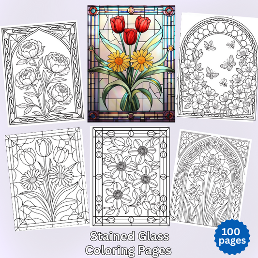 Mandala Stained Glass Coloring Pages for Adults – Printable Designs
