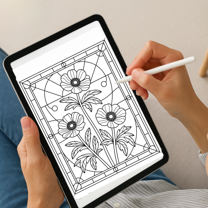 Mandala Stained Glass Coloring Pages for Adults – Printable Designs
