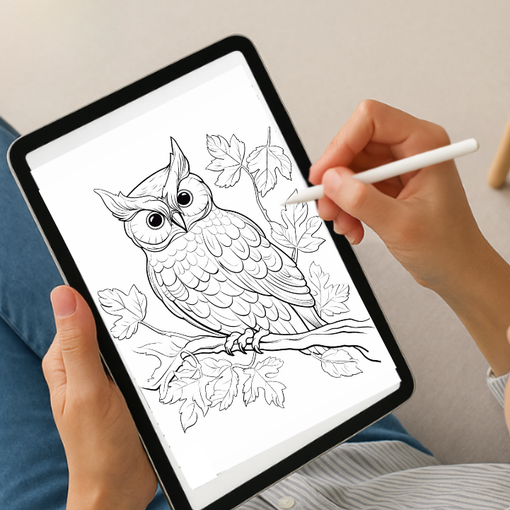 Autumn Coloring Pages for Adults & Kids – Fall-Themed Digital Downloads
