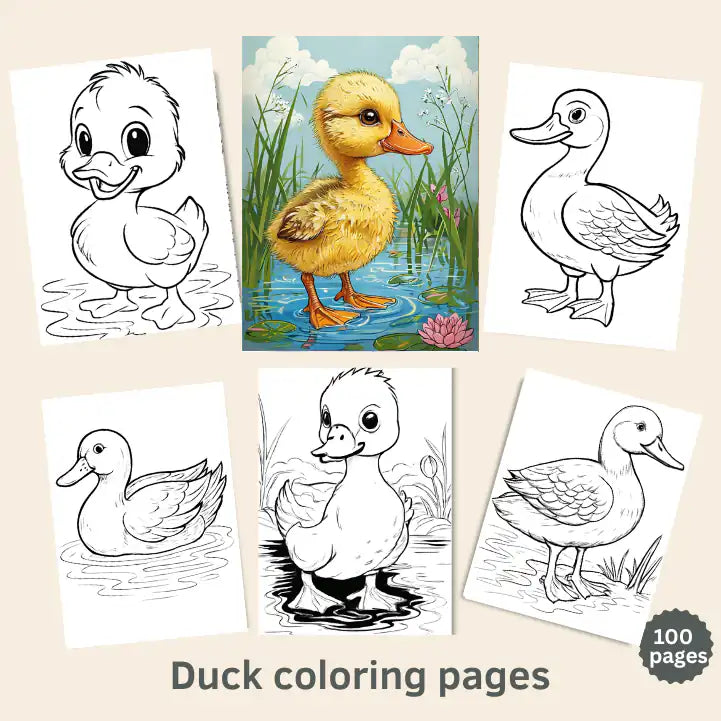 Duck Coloring Pages - 100 Cute Designs for Kids