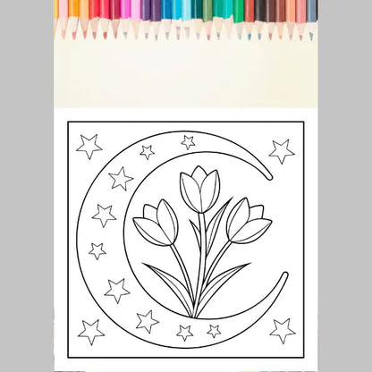 Easy Spring Coloring Pages for Kids – Digital Download