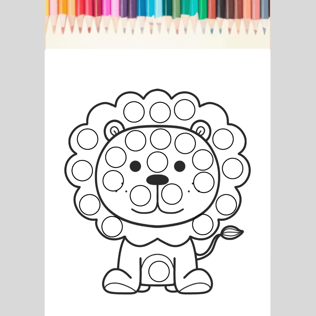 Farm Animals Dot Markers Coloring Pages for Kids – 50 Printable Pages (Digital Download)