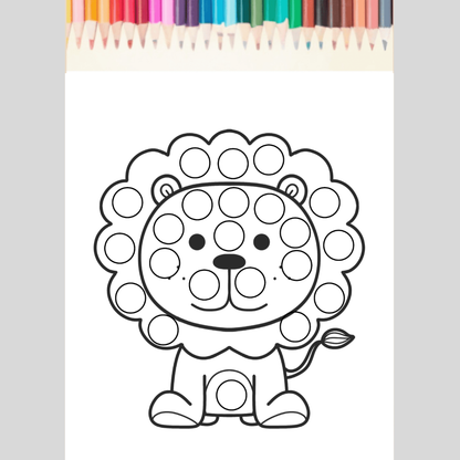 Farm Animals Dot Markers Coloring Pages for Kids – 50 Printable Pages (Digital Download)