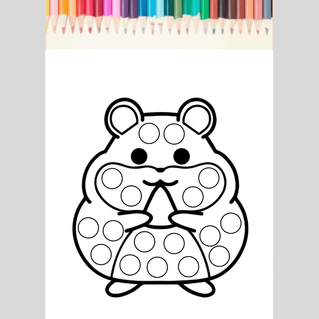 Farm Animals Dot Markers Coloring Pages for Kids – 50 Printable Pages (Digital Download)