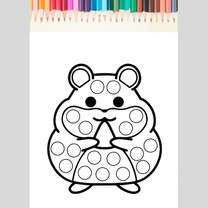 Farm Animals Dot Markers Coloring Pages for Kids – 50 Printable Pages (Digital Download)
