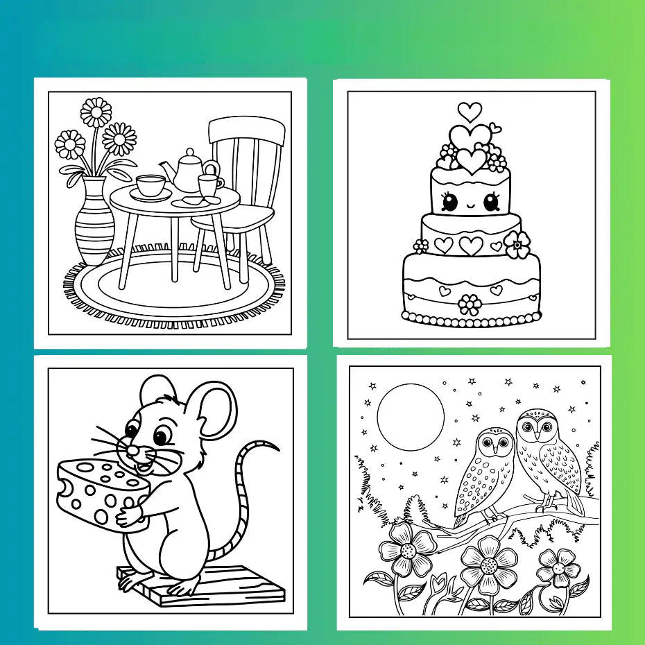 Color Page Set 5000+ Coloring Pages Mega Bundle – Digital Download – ColorWiseStudio