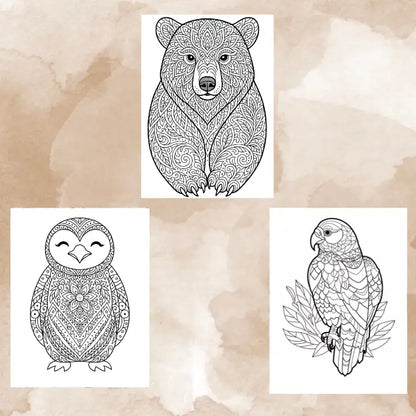 100+ Animal Mandala Coloring Pages for Adults – PDF, PNG & JPG Download