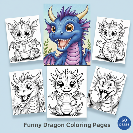 Funny Dragon Coloring Pages for Kids – 60 Printable Dragon Designs