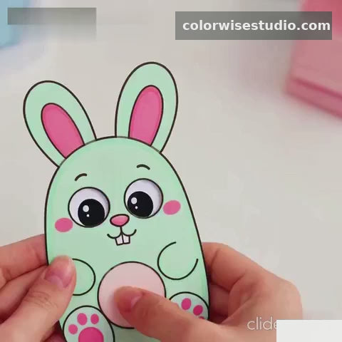 Moving Eyes Animals printable paper craft demonstration