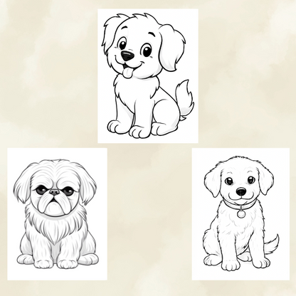 Puppy Coloring Pages – 80+ Printable PDF, PNG, JPG Digital Download for Kids & Adults