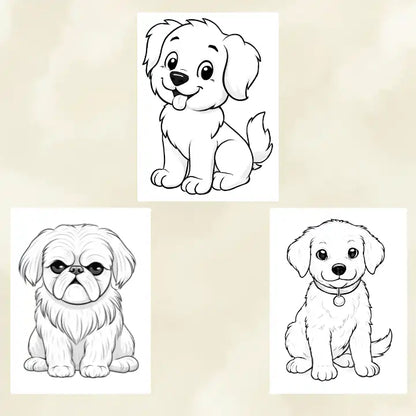 Puppy Coloring Pages – 80+ Printable PDF, PNG, JPG Digital Download for Kids & Adults